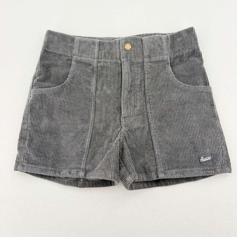 Hammies Corduroy Shorts Unisex 30 Gray Retro Surf Skate Excellent